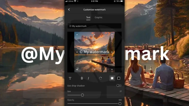 how to add a watermark in Lightroom mobile featured image